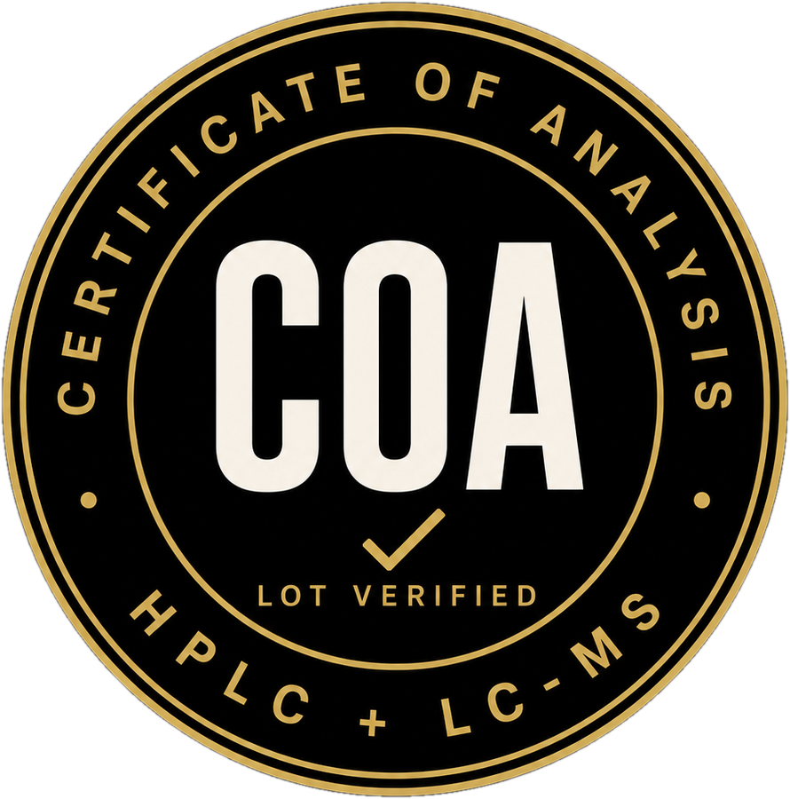 Certificate of analysis, lot verified